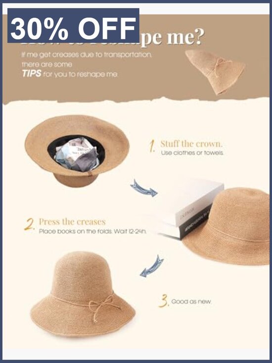 Foldable Packable Sun Hat with Wide Brim main image 6